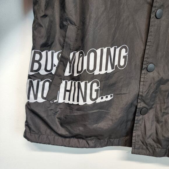 H&M Life Hurts Since 4ever Graphic Windbreaker Jacket Size M Urban Grafitti - Picture 6 of 11